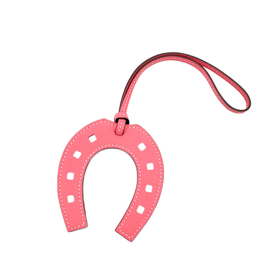 HERMES PADDOCK FER A CHEVAL BAG CHARM ROSE DETE SWIFT 90287915