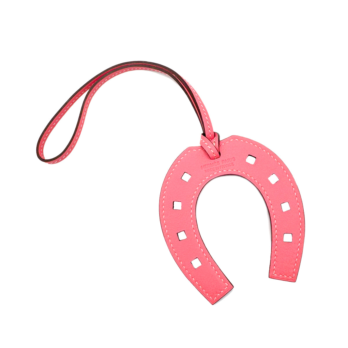 HERMES PADDOCK FER A CHEVAL BAG CHARM ROSE DETE SWIFT 90287915