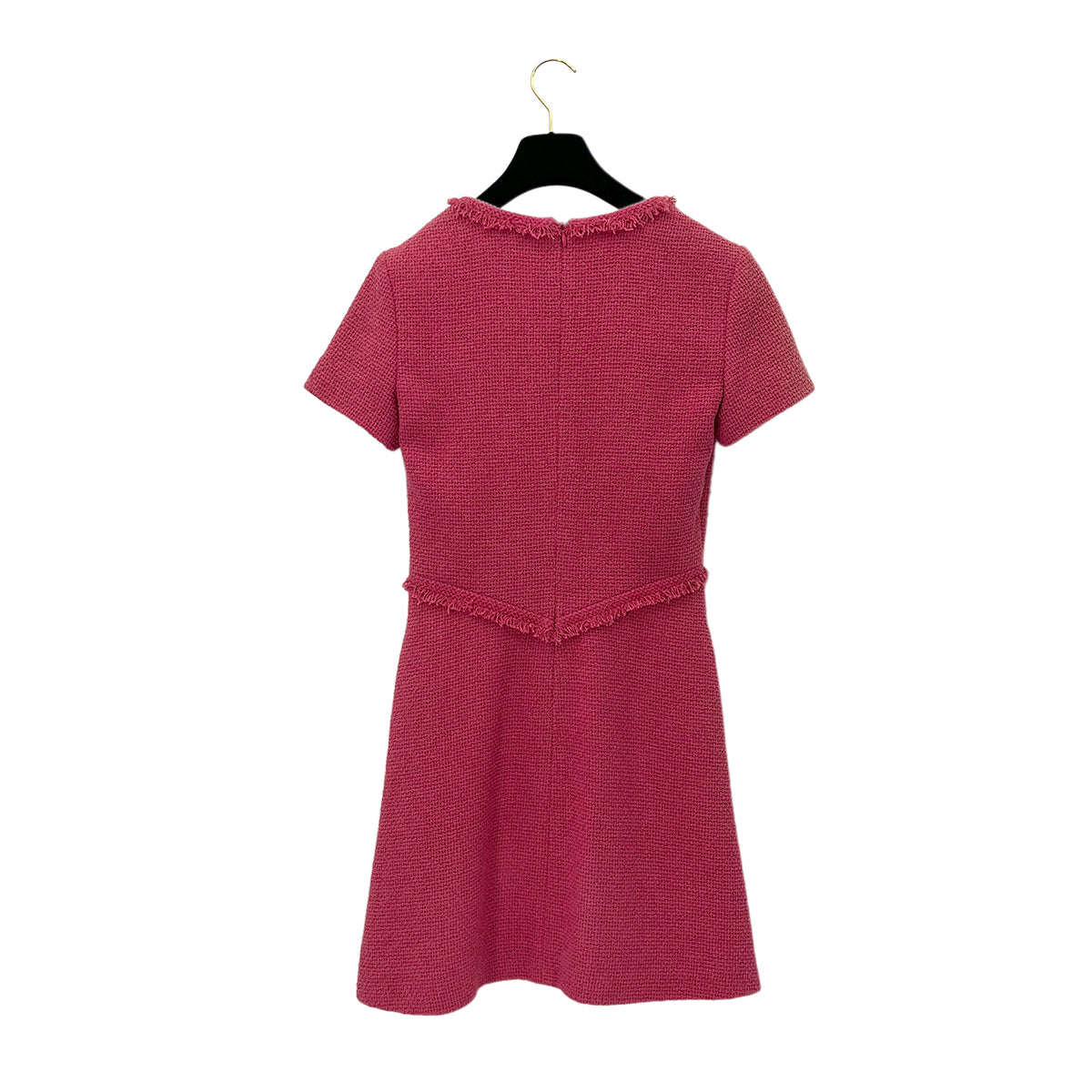 CHANEL COCOMARK SHORT SLEEVE DRESS PINK COTTON 34 P56 RTW 90288024