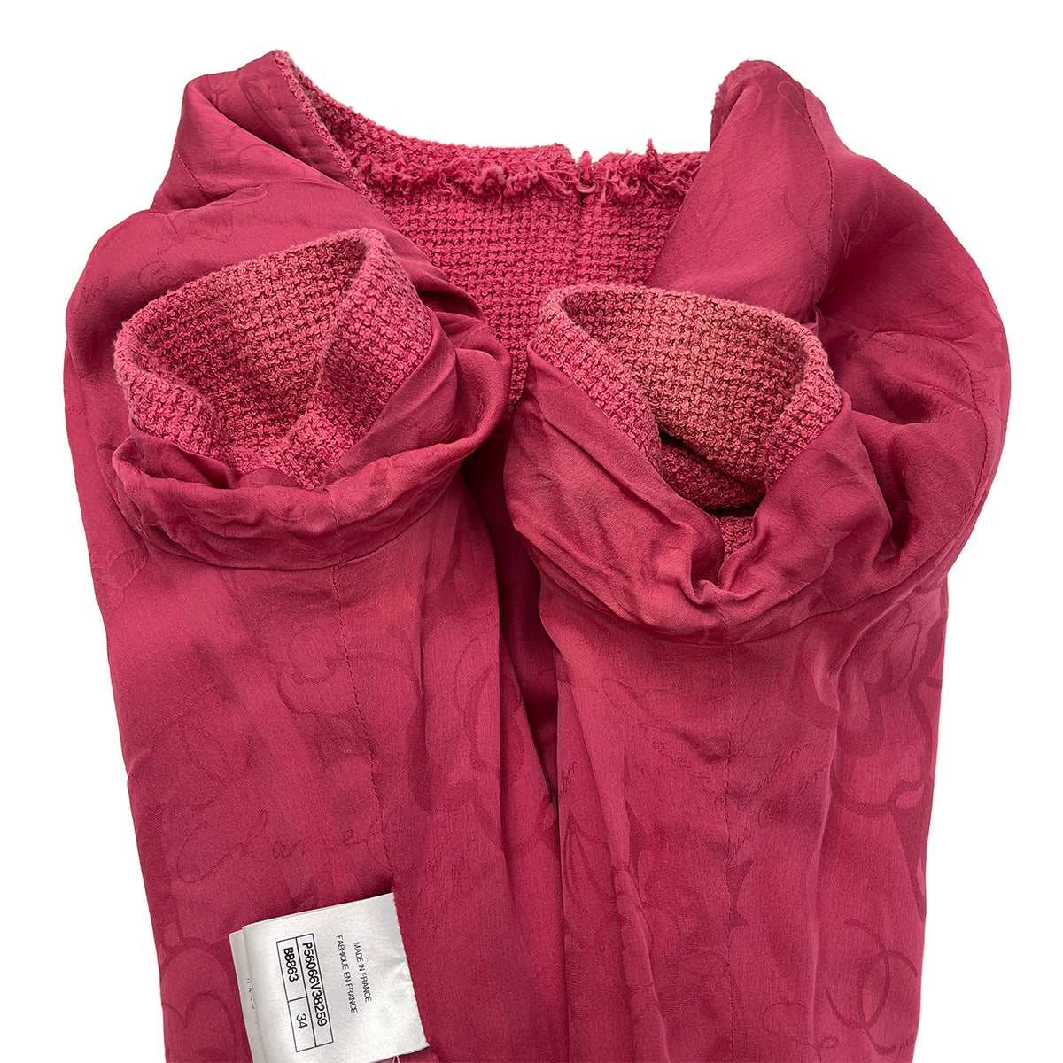CHANEL COCOMARK SHORT SLEEVE DRESS PINK COTTON 34 P56 RTW 90288024