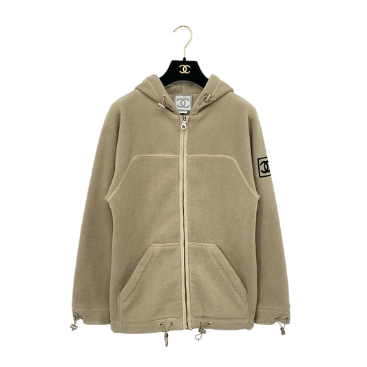 CHANEL HOODIE JACKET BEIGE POLYESTER 34 02A RTW 90288049