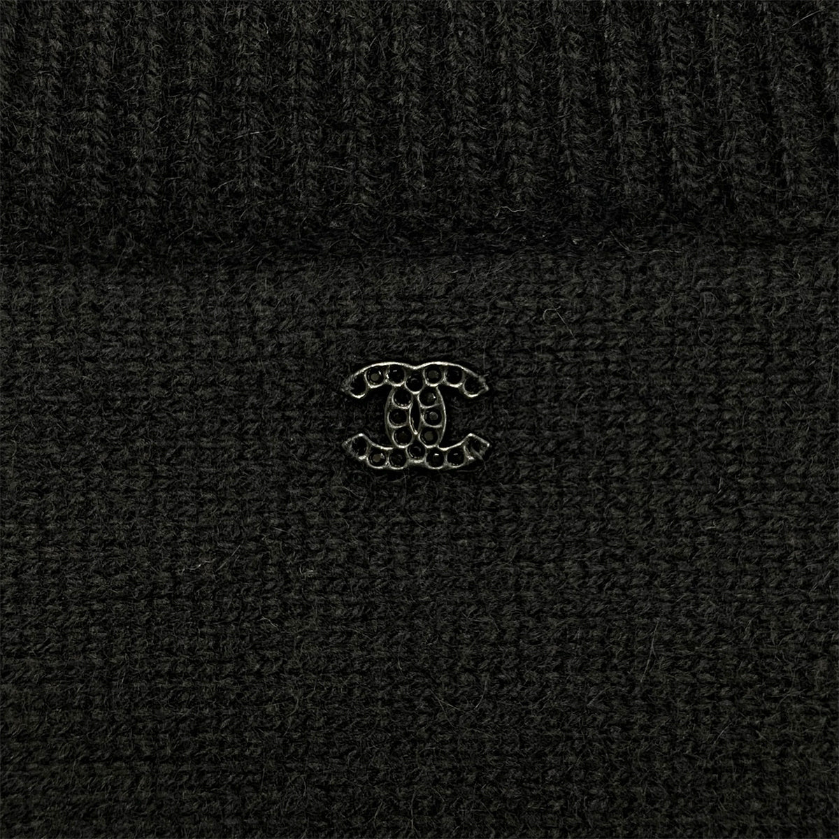 CHANEL KNIT TOPS BLACK CASHMERE 38 P42 RTW 90288052