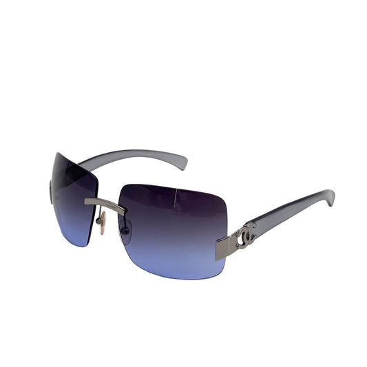 CHANEL VINTAGE SUNGLASSES COCOMARK PURPLE EYEWEAR 90288478