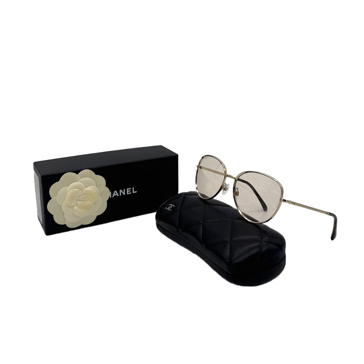 CHANEL SUNGLASSES COCOMARK GOLD EYEWEAR 90288479