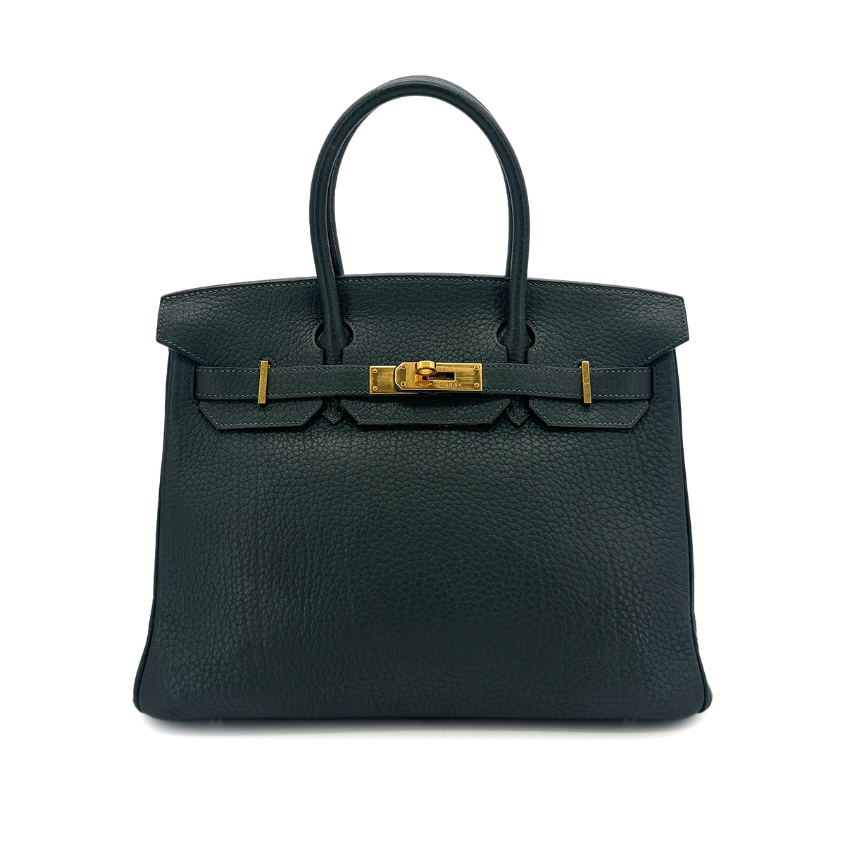 HERMES BIRKIN 30 VERT TOGO HAND BAG □H GHW 90288488