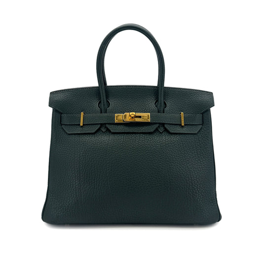 HERMES BIRKIN 30 VERT TOGO HAND BAG □H GHW 90288488