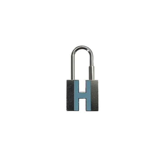HERMES CADENA CHARM H MOTIF BLUE SILVER 90288499