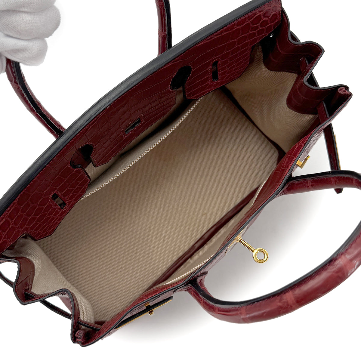 HERMES BIRKIN 30 ROUGE H CROCODILE NILOTICUS □E GHW 90288704