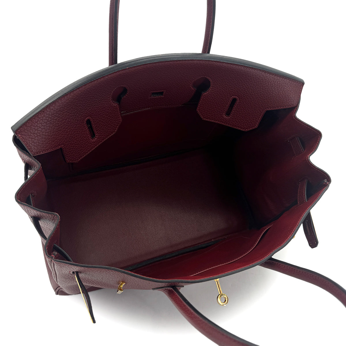 HERMES BIRKIN 35 ROUGE H TAURILLON CLEMENCE HAND BAG □G GHW 90289033