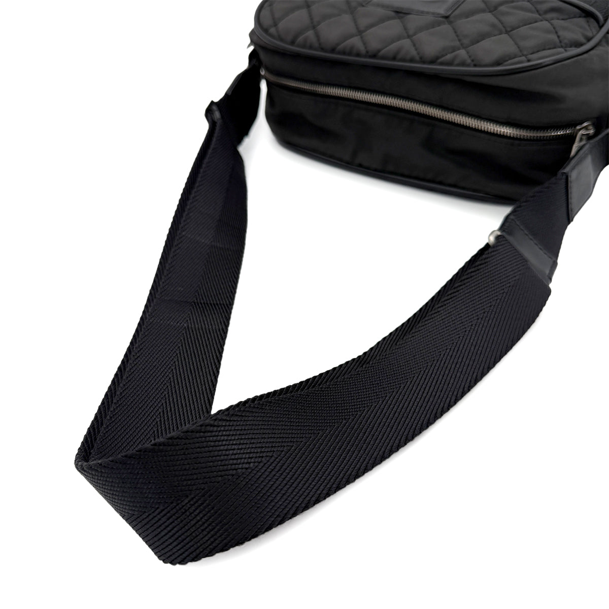 CHANEL SPORTSLINE MATELASSE NYLON SHOULDER BAG BLACK 90289053