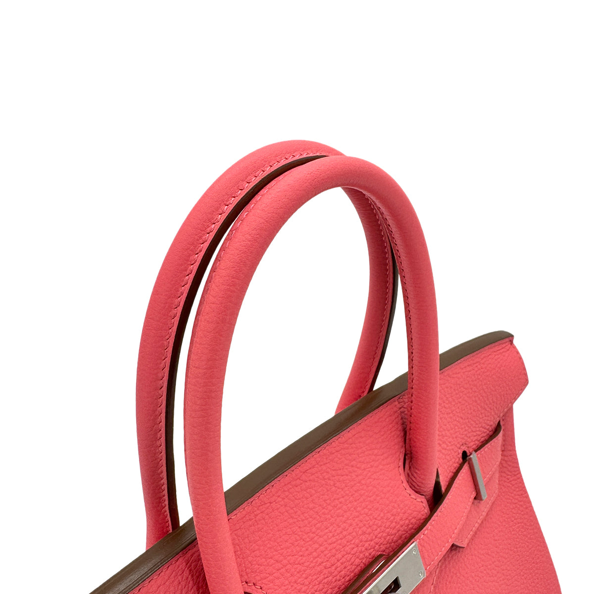 HERMES BIRKIN 30 ROSE LIPSTICK TOGO HAND BAG □Q SHW 90289351