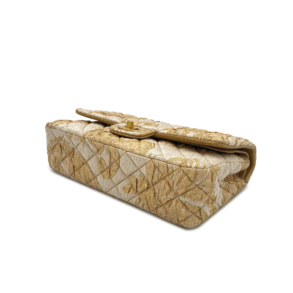 CHANEL MATELASSE CHAIN SHOULDER BAG GOLD JACQUARD 90289357
