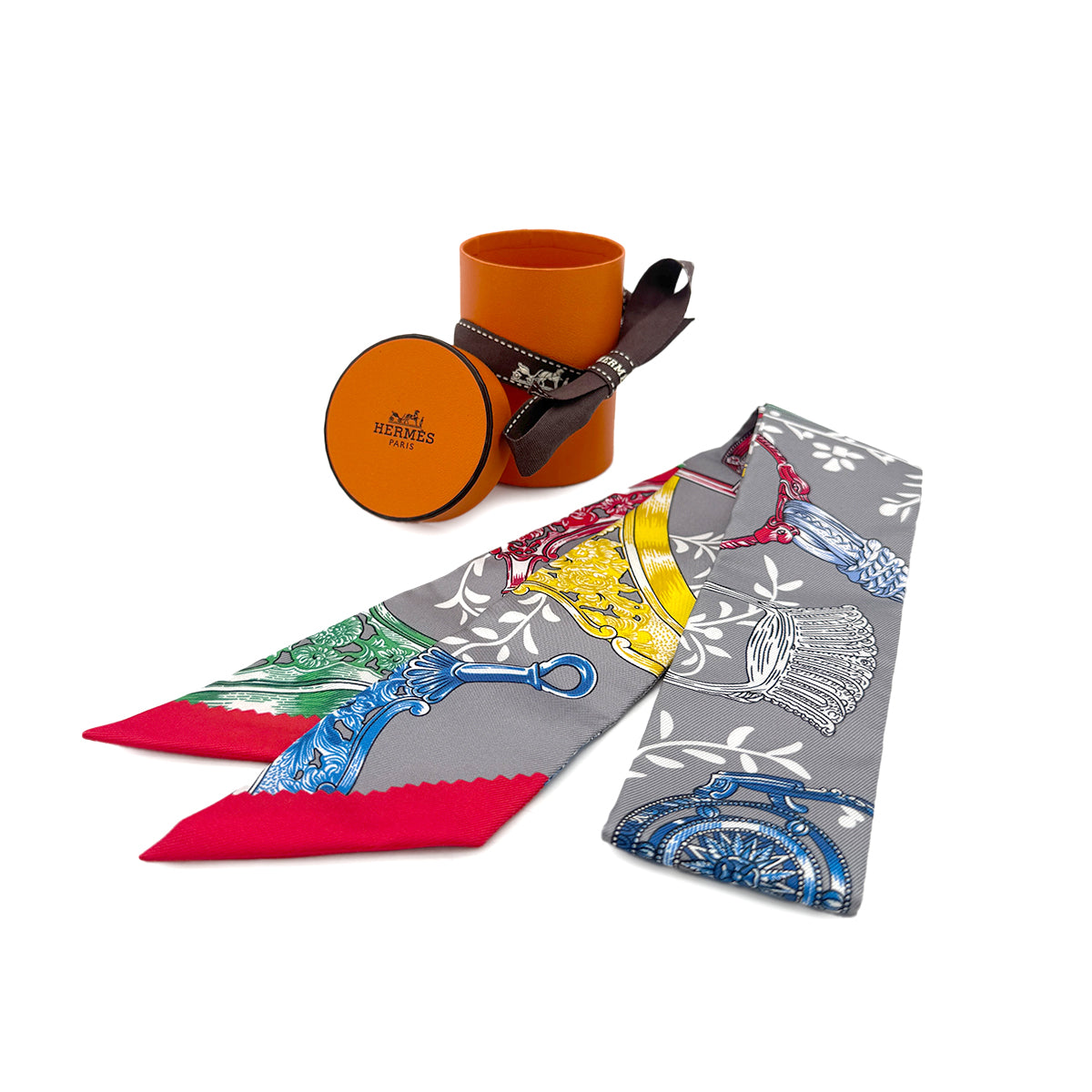 HERMES TWILLY ETRIERS REMIX SCARF MULTICOLOR SILK 90289367