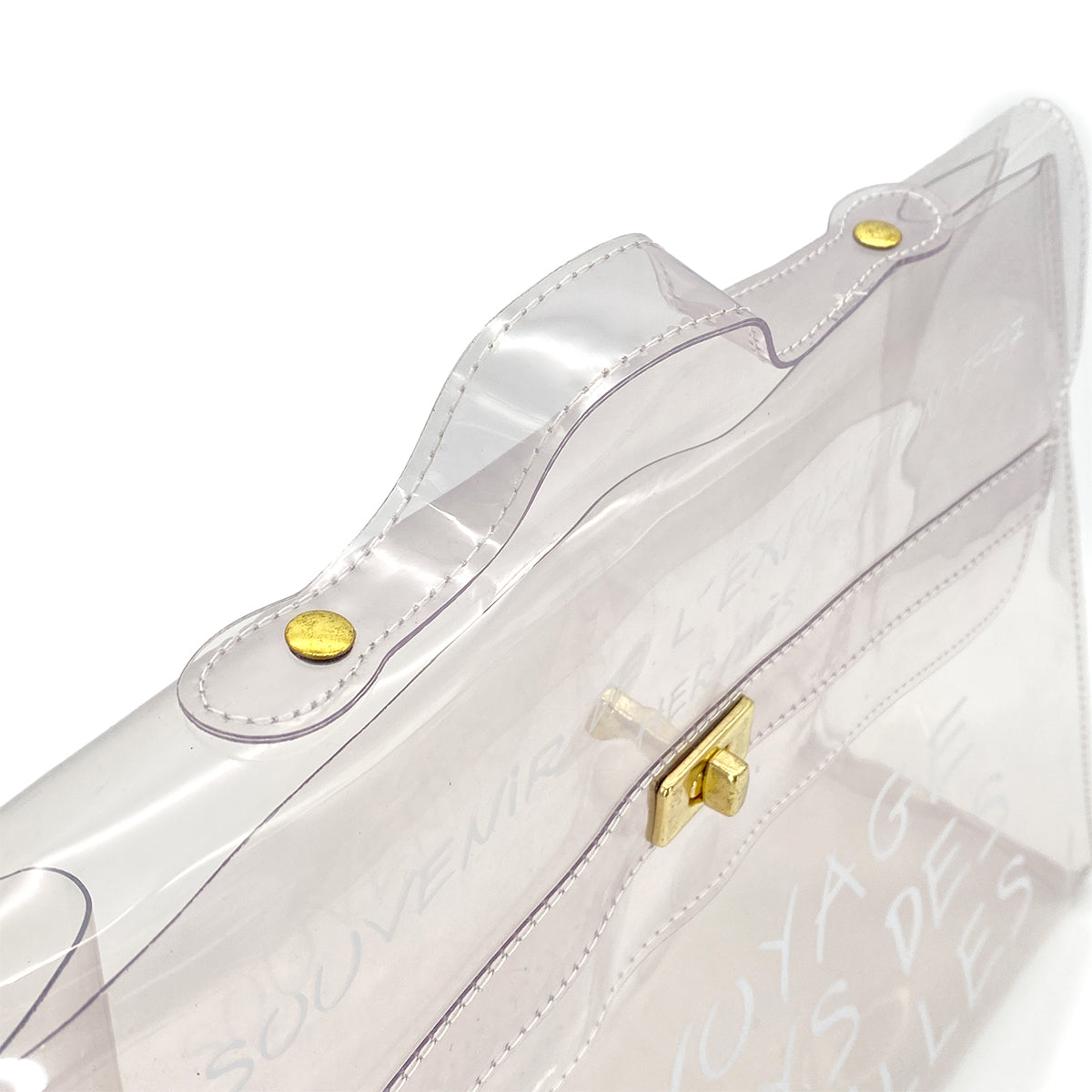 HERMES VINYL KELLY SOUVENIR DE L' EXPOSITION 1997 CLEAR HAND BAG 90289524