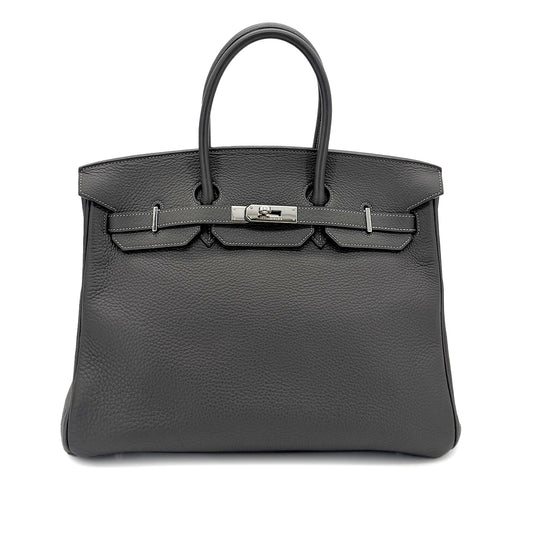 HERMES BIRKIN 35 GRAPHITE TOGO HAND BAG □H SHW 90289536