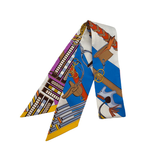 HERMES TWILLY BRIDES ET GRIS GRIS SCARF MULTICOLOR 90289543