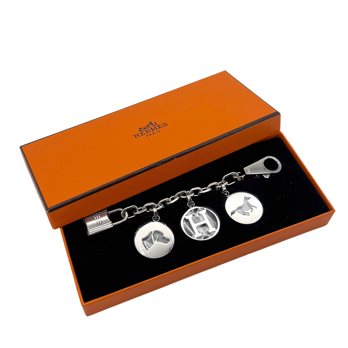 HERMES BAG CHARM AMULET 4 SILVER ACCESSORY 90289555