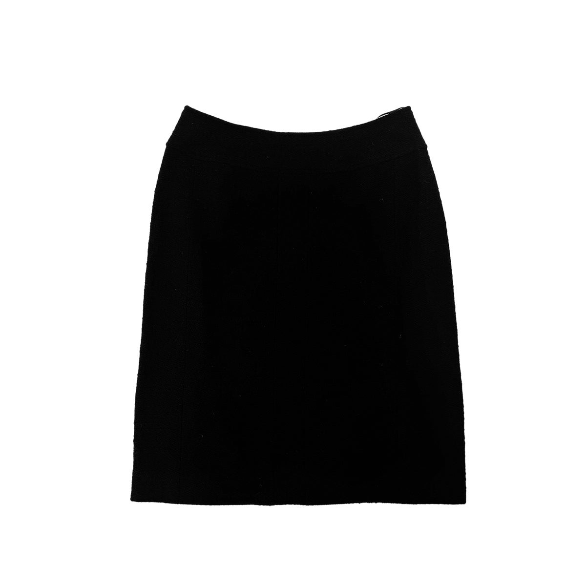CHANEL BOUTIQUE VINTAGE COCO BUTTON JACKET SKIRT SET BLACK WOOL 42 98A RTW 90289558