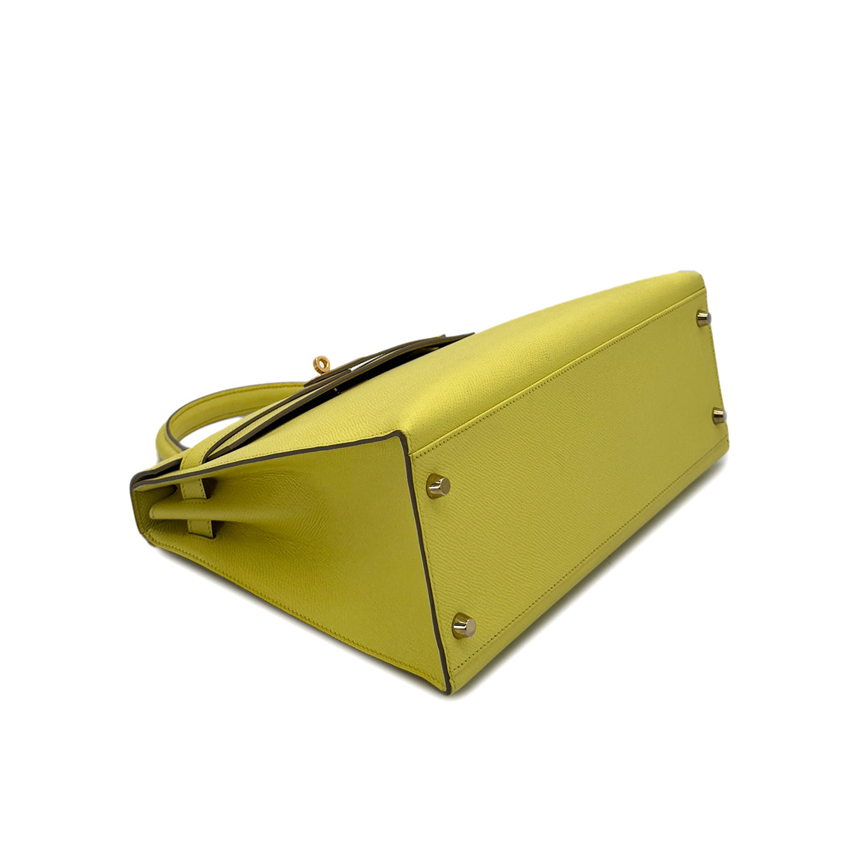 HERMES KELLY 32 SELLIER SOUFRE VEAU EPSOM HAND SHOULDER BAG □Q GHW 90290193