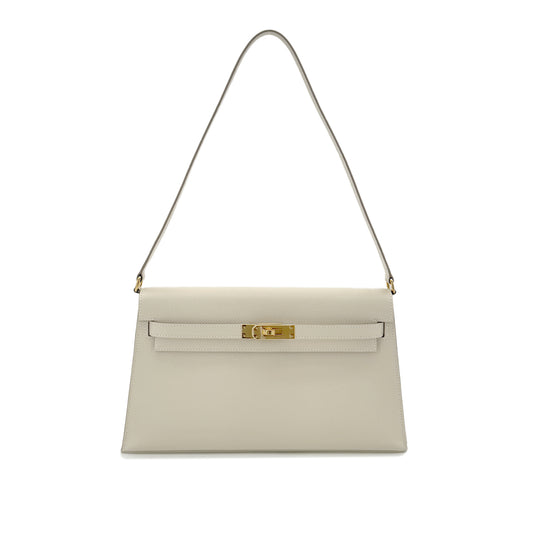 HERMES KELLY ELAN CRAIE VEAU EPSOM CLUTCH SHOULDER BAG W GHW 90291226