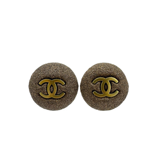 CHANEL VINTAGE EARRINGS COCOMARK ROUND ACCESSORY 94A 90291250