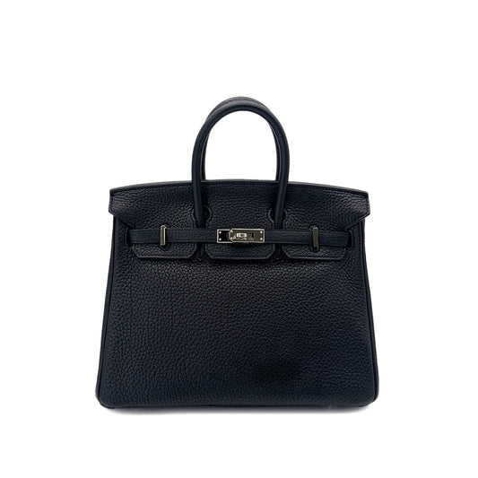 HERMES BIRKIN 25 BLACK TOGO HAND BAG □L SHW 90291307
