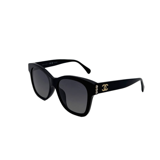 CHANEL SUNGLASSES COCOMARK FAUX PEARL BLACK EYEWEAR 90291308
