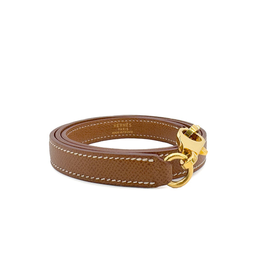 HERMES KELLY BOLIDE GOLD COURCHEVEL SHOULDER STRAP GHW 90291309