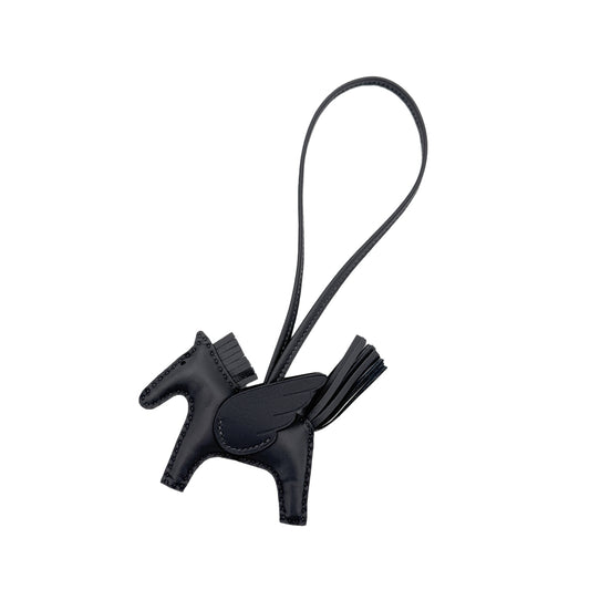 HERMES BAG CHARM RODEO PEGASUS PM ARDOISE AGNEAU MILO W 90291458