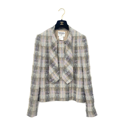 CHANEL COCO BUTTON TWEED JACKET MULTI COLOR WOOL 40 98P RTW 90291471
