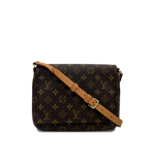 LOUIS VUITTON MONOGRAM MUSETTE TANGO SHORT SHOULDER BAG BROWN MONOGRAM CANVAS M51257 90291865