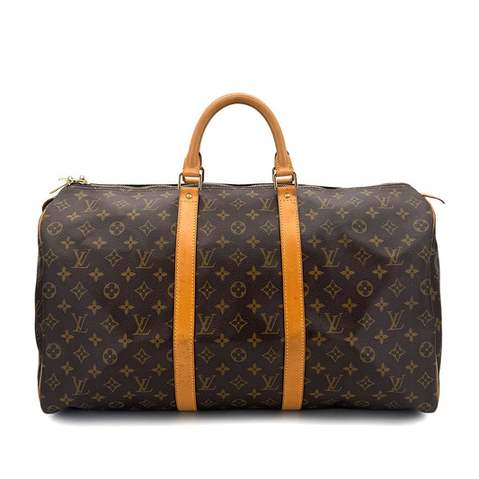 LOUIS VUITTON MONOGRAM KEEPALL 50 LUGGAGE BROWN M41426 90291866