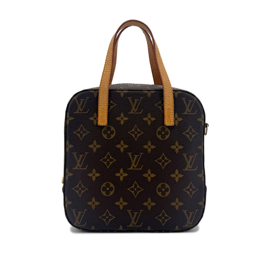 LOUIS VUITTON MONOGRAM SPONTINI HAND SHOULDER BAG BROWN LEATHER MONOGRAM CANVAS M47500 90291870