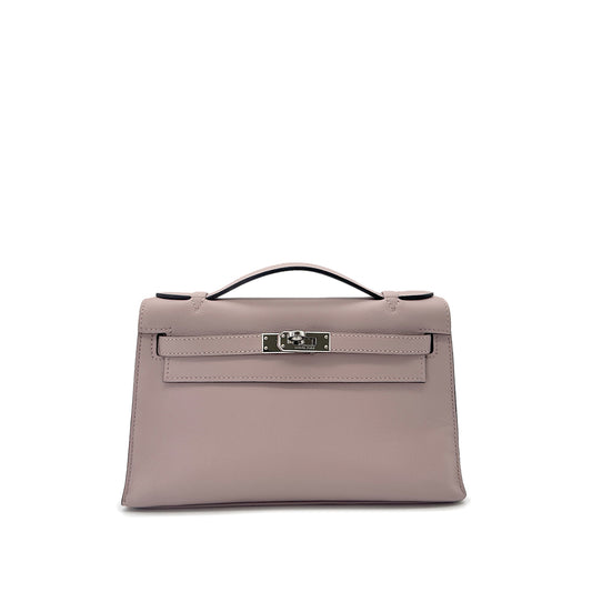 HERMES KELLY POCHETTE MINI SELLIER GLYCINE SWIFT HAND BAG T 90291878