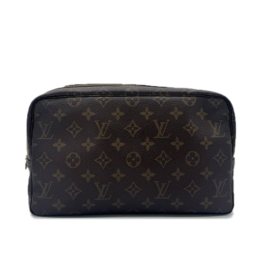 LOUIS VUITTON MONOGRAM TROUSSE TOILETTE 28 CLUTCH BAG BROWN MONOGRAM CANVAS M47522 90291901