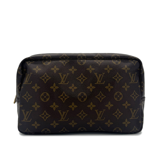 LOUIS VUITTON MONOGRAM TROUSSE TOILETTE 28 CLUTCH BAG BROWN MONOGRAM CANVAS M47522 90292028