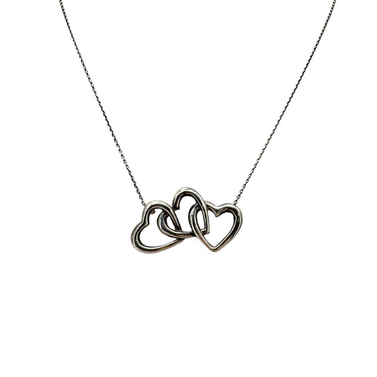TIFFANY&Co. NECKLACE TRIPLE OPEN HEART SILVER925 ACCESSORY 90292030