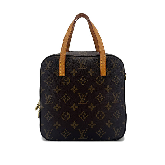 LOUIS VUITTON MONOGRAM SPONTINI HAND SHOULDER BAG BROWN LEATHER MONOGRAM CANVAS M47500 90292042