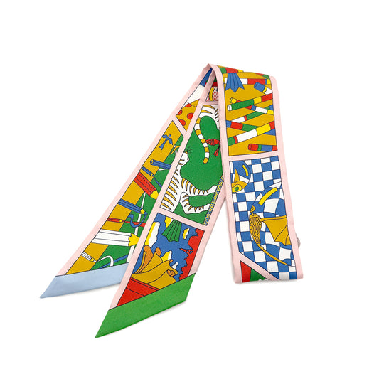 HERMES TWILLY FACTORY SUITE SCARF MULTICOLOR SILK 90292055