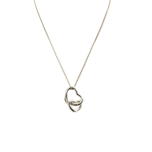 TIFFANY&Co. NECKLACE DOUBLE OPEN HEART SILVER925 ACCESSORY 90292063