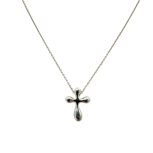 TIFFANY&CO. NECKLACE TEARDROP CROSS SILVER925 ACCESSORY 90292077