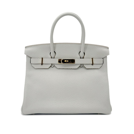 HERMES BIRKIN 30 GRIS PERLE TOGO HAND BAG D GHW 90292088