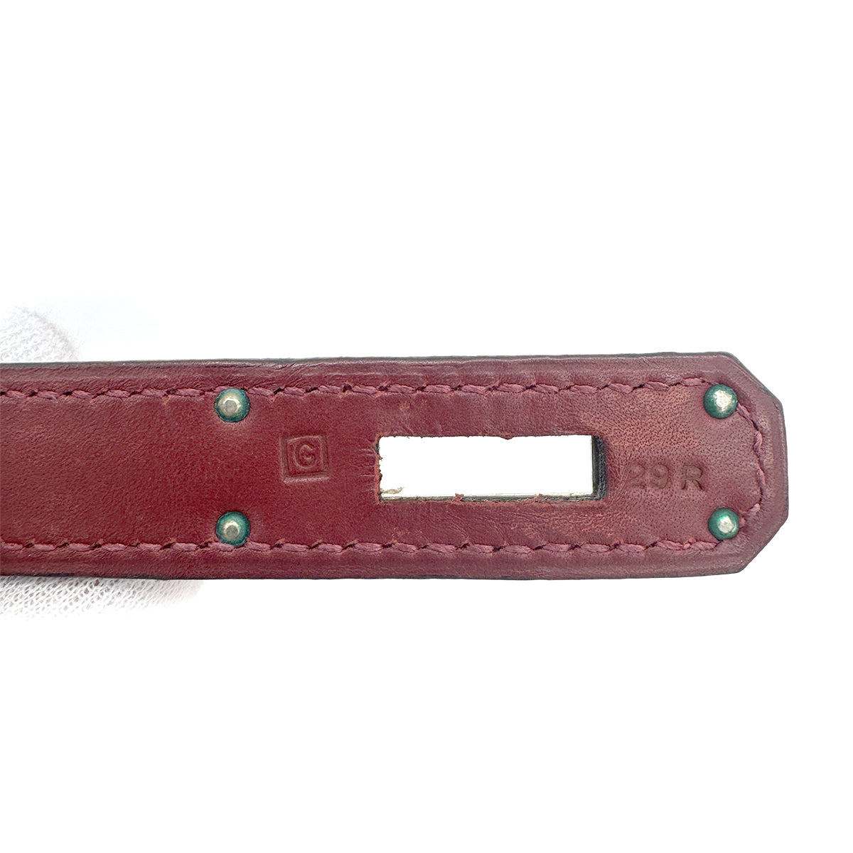 HERMES KELLY WAFFLE 32 SELLIER ROUGE H DEUTCH HAND SHOULDER BAG □G SHW 90292094