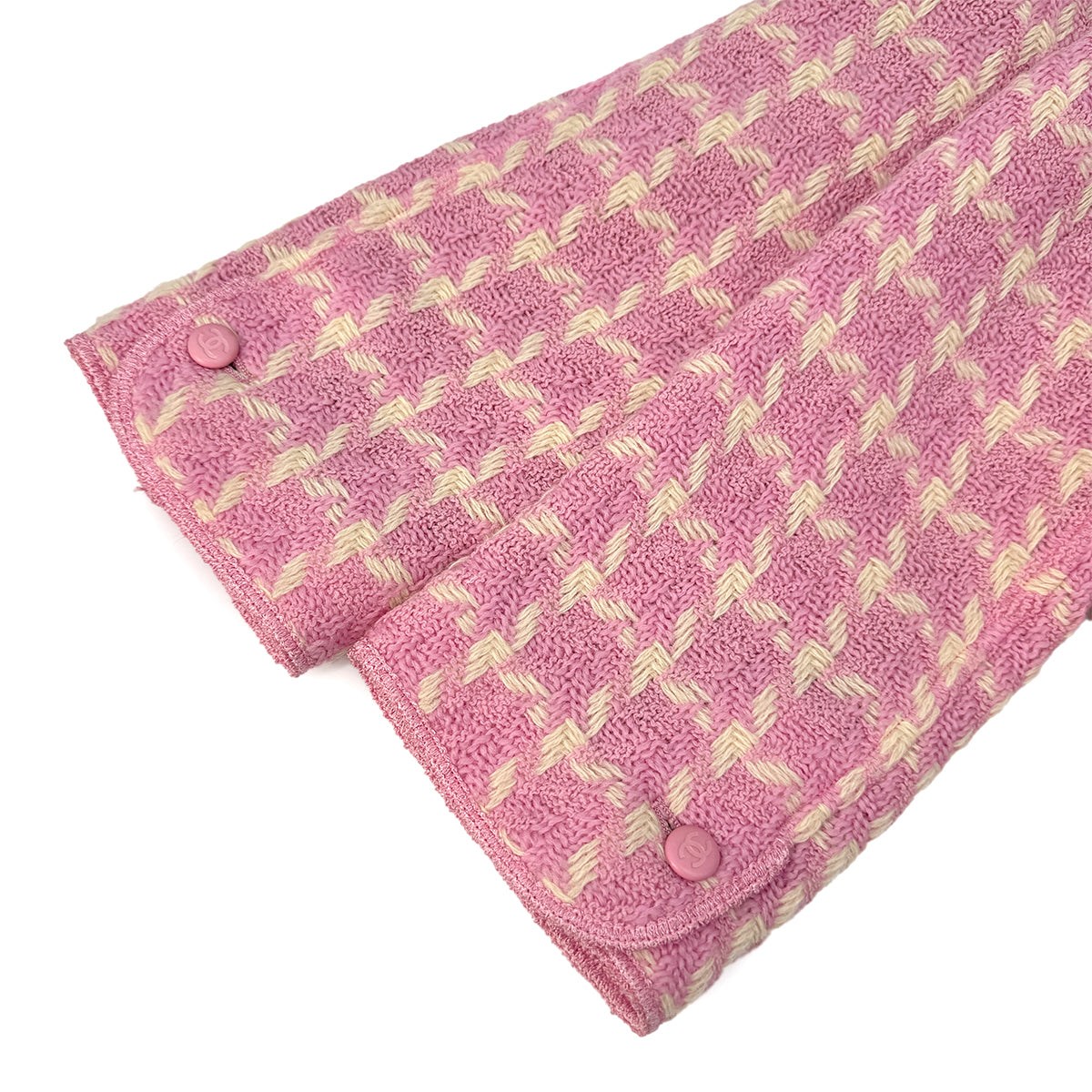 CHANEL COCO BUTTON TWEED JACKET PINK WOOL 40 96P RTW 90292101