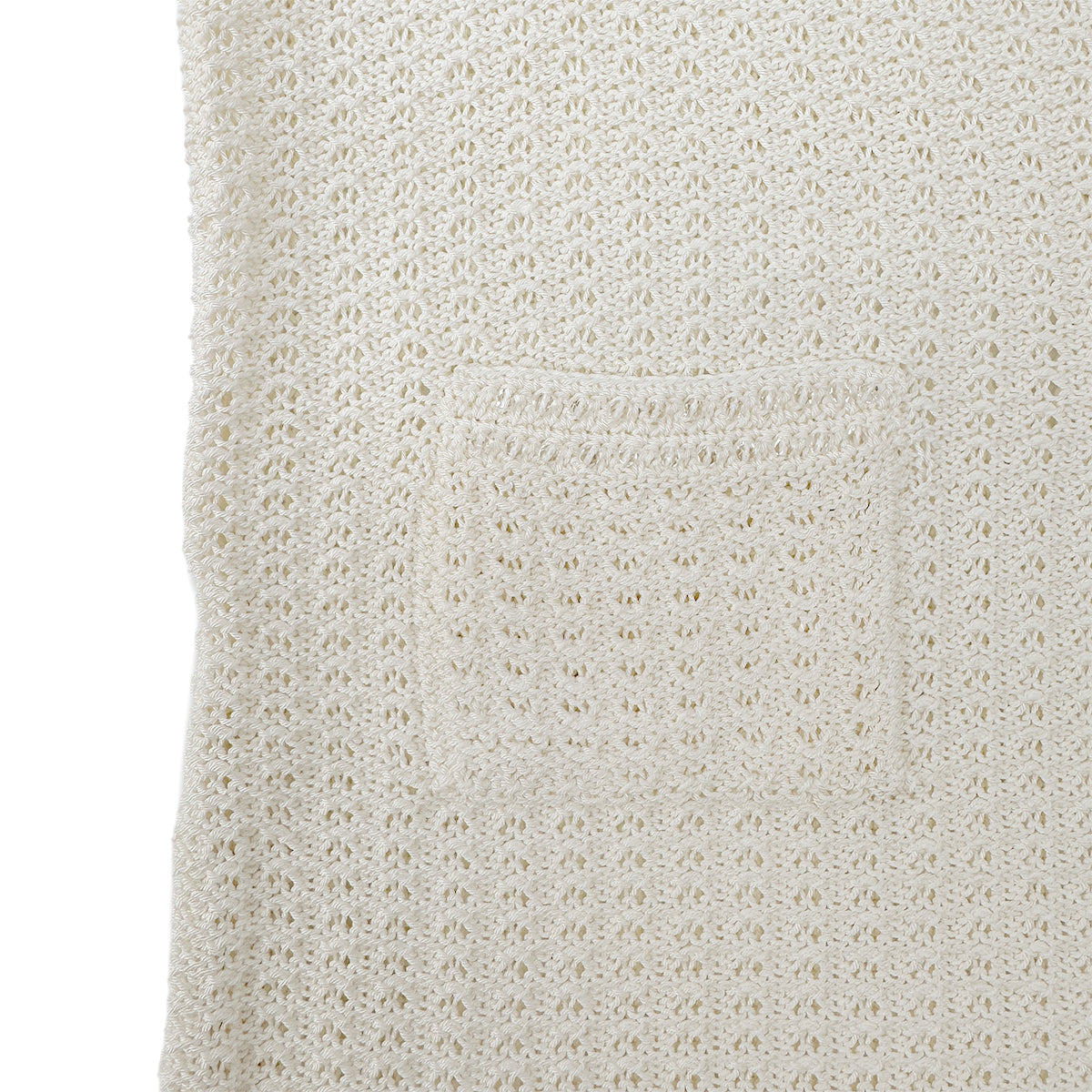 CHANEL KNIT TOPS BEEDS COCO BUTTON RHINESTONE WHITE RAYON COTTON 38 02P RTW 90292125