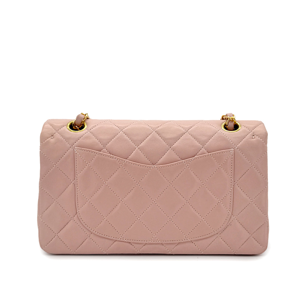 CHANEL VINTAGE CLASSIC FLAP SMALL CHAIN SHOULDER BAG PINK LAMB SKIN 90292744