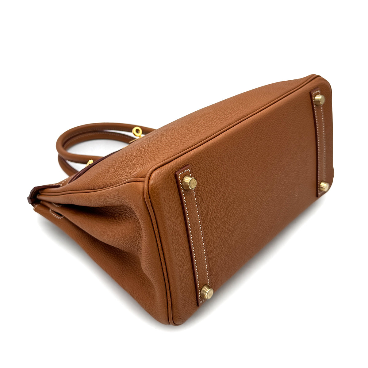 HERMES BIRKIN 30 GOLD TOGO HAND BAG □F GHW 90292779