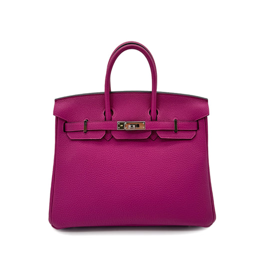 HERMES BIRKIN 25 ROSE PURPLE TOGO HAND BAG C SHW 90292780
