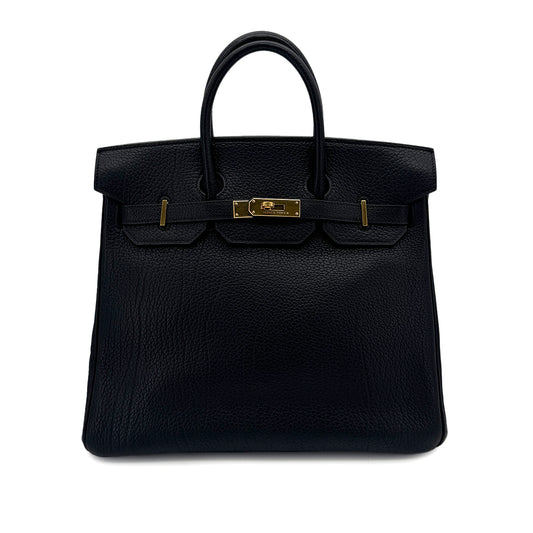 HERMES HAUT A COURROIES 32 BLACK FJORD HAND BAG □D GHW 90292881