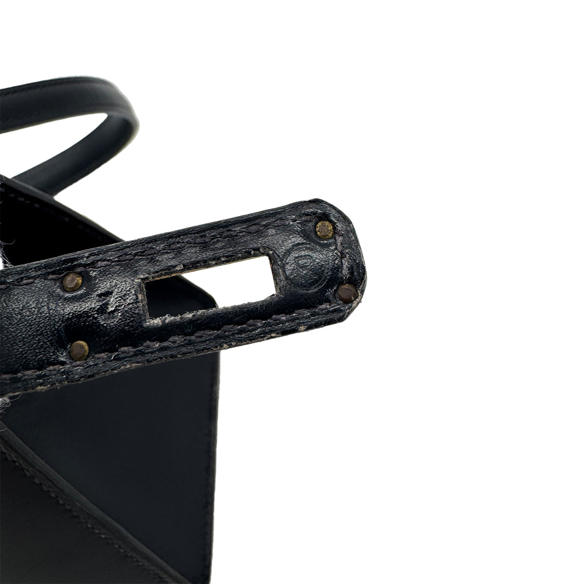 HERMES MINI KELLY 20 SELLIER BLUE INDIGO BOX CALF SHOULDER BAG 〇R GHW 90292900